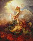 Philip James de Loutherbourg The Angel Binding Satan
