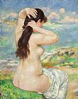 Bather Arranging her Hair by Pierre Auguste Renoir