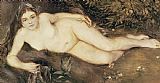 Nymphs Prints - A Nymph by a Stream by Pierre Auguste Renoir
