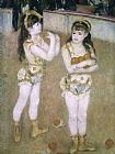 Circus Paintings - Acrobats At The Cirque Fernand by Pierre Auguste Renoir