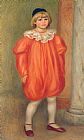 Clown Paintings - Claude Renoir In A Clown Costume by Pierre Auguste Renoir