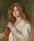 Pierre Auguste Renoir Girl Combing her Hair