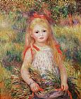 Pierre Auguste Renoir Little Girl Carrying Flowers