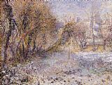 Four Boars in a Landscape Prints - Snowy Landscape by Pierre Auguste Renoir