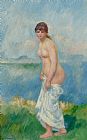 Unclothed Prints - Standing Bather by Pierre Auguste Renoir