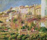 The Terrace St Tropez 1904 Prints - Terrace in Cagnes by Pierre Auguste Renoir
