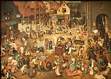 Pieter the Elder Bruegel Le Combat De Carnaval Et De Careme Pieter Brueghel L'ancien painting