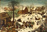 Pieter the Elder Bruegel The Numbering at Bethlehem painting
