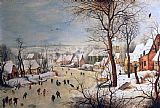 Pieter the Elder Bruegel Winter Landscape with Birdtrap