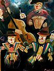 Clown Paintings - Clowns by Pol Ledent