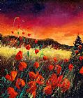 Pol Ledent Poppies at sunset 67