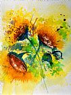 Pol Ledent Watercolor Sunflowers 2101