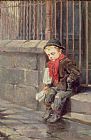 Boys Prints - The News Boy by Ralph Hedley