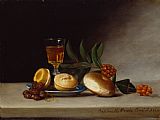 Wine Prints - Still Life with a Wine Glass by Raphaelle Peale