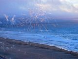 Raymond Gehman Fireworks Over Ocean Beach in San Francisco