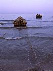 Raymond Gehman Fishermen Moor Their Boats Bohai Sea Twilight Qinhuangdao China