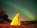 Raymond Gehman Illuminated Teepee Under The Northern Lights