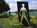 Raymond Gehman Modern Sculpture in a Garden on The Banks of The Susquehanna River