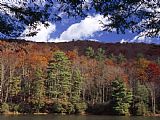 Raymond Gehman Scenic Autumn View of Watoga Lake And Surrounding Forest