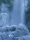 Winter Park Prints - Tower Falls Winter Yellowstone National Park Wyoming by Raymond Gehman