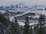 Winter Park Prints - Winter View of The Snake River Grand Teton National Park by Raymond Gehman