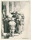 Rembrandt Beggars at The Door painting