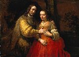 Rembrandt Portrait of Two Figures From The Old Testament, Known As 'the Jewish Bride' painting