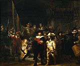 Rembrandt The Company of Frans Banning Cocq And Willem Van Ruytenburch, Known As The 'night Watch' painting