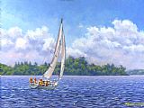 Richard De Wolfe Sailing the Reach