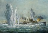 Richard Willis HMS Exeter engaging in the Graf Spree at the Battle of the River Plate