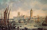 Richard Willis The Houses of Parliament and Westminster Bridge painting