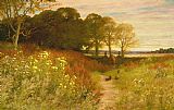 Robert Collinson Landscape with Wild Flowers and Rabbits