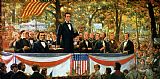 Robert Marshall Root Abraham Lincoln and Stephen A Douglas debating at Charleston