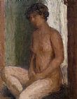 Unclothed Prints - Seated Nude Against the Light by Roderic OConor