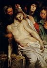 Triptych Paintings - Triptych of Christ on the Straw by Rubens