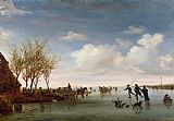 Salomon van Ruysdael Dutch landscape with Skaters