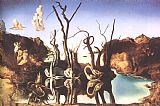 Salvador Dali Cygnes Refletant Des Elephants
