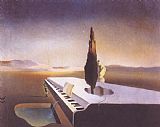 Salvador Dali Necrophiliac Fountain Flowing From a Grand Piano 1933