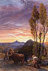Samuel Palmer Oxen Ploughing At Sunset