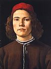 Portrait of a Young Man with Open Collar Paintings and Prints - Portrait of a Young Man by Sandro Botticelli