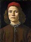 Portrait of a Young Man with Open Collar Paintings and Prints - Portrait Of A Young Man by Sandro Botticelli
