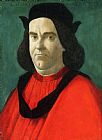 Gian Lorenzo Bernini Paintings - Portrait Of Lorenzo Di Ser Piero Lorenzi by Sandro Botticelli