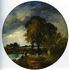 Pair Prints - River Landscape Pair Part 2 by Sidney Richard Percy