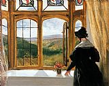 Sir Edwin Landseer Duchess of Abercorn looking out of a window