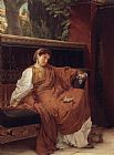 Sir Lawrence Alma-Tadema Lesbia Weeping over a Sparrow painting