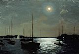 Steven J Levin Moonlight Sail painting