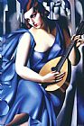 tamara de lempicka Woman in Blue with Guitar