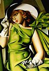 tamara de lempicka Young Girl with Gloves in Green 1929