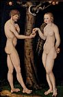 The Garden of Eden Prints - Adam and Eve in the Garden of Eden by The Elder Lucas Cranach
