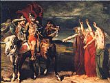 Theodore Chasseriau Macbeth And Banquo Encountering The Three Witches on The Heath painting